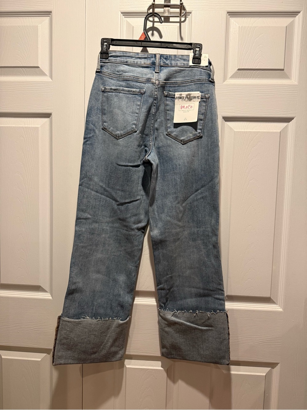 Judy Blue Light Blue Wide Leg Cuffed Jeans